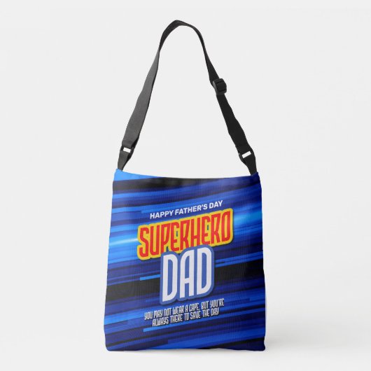 Personaliseer SuperHero Papa Crossbody Tas (Achterkant)