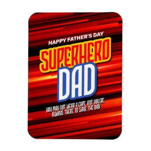 Personaliseer SuperHero Papa Magneet