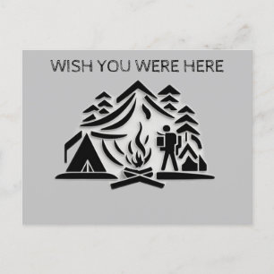 Personaliseer Tekst Camping Reizen Briefkaart