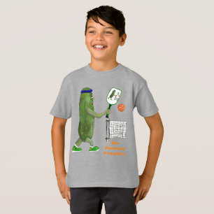 Personaliseer tekst grappige Pickle-speler T-shirt