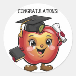 Personaliseer Tekst wijzigen in Naam apple afstude Ronde Sticker