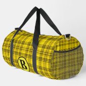 Personaliseer trendy naam Checkered Plaid Plunjezak (Rechterhoek)