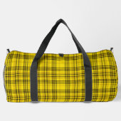 Personaliseer trendy naam Checkered Plaid Plunjezak (Achterkant)
