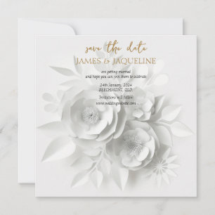 Personaliseer Trouwen Bewaar de datum Lotus goud Save The Date