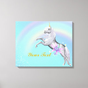 Personaliseer Unicorn Wrapped Canvas Afdruk