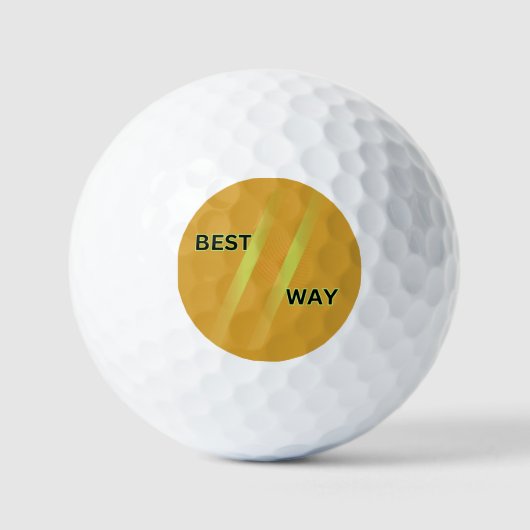 Personaliseer unieke aangepaste golfbal Design Golfballen (Voorkant)