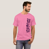 Personaliseer uw 3-Letter Monogram Paars T-shirt (Voorkant volledig)