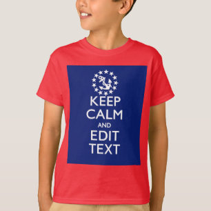 Personaliseer uw autisch houd kalm en geef Tekst u T-shirt