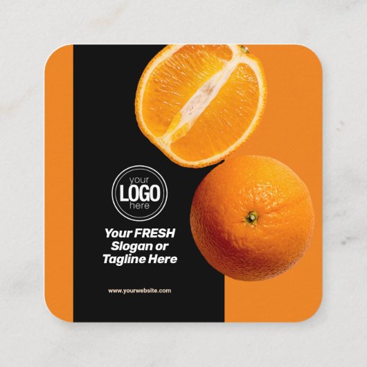 Personaliseer uw bedrijf | Oranje onderneming Kortingskaartje (Achterkant)