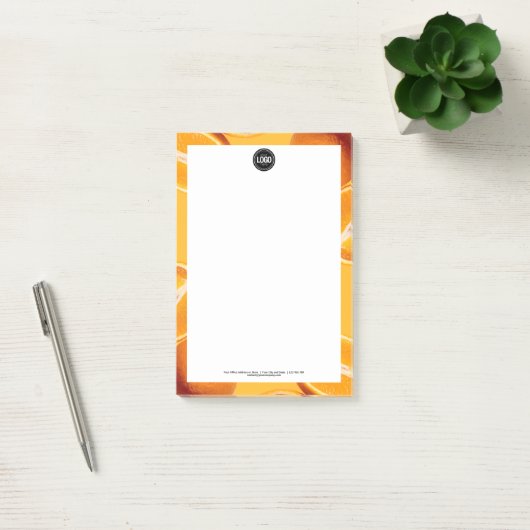 Personaliseer uw bedrijf | Oranje onderneming Post-it® Notes (Kantoor)