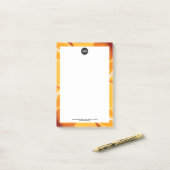 Personaliseer uw bedrijf | Oranje onderneming Post-it® Notes (Op bureau)