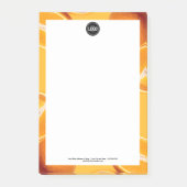 Personaliseer uw bedrijf | Oranje onderneming Post-it® Notes (Voorkant)