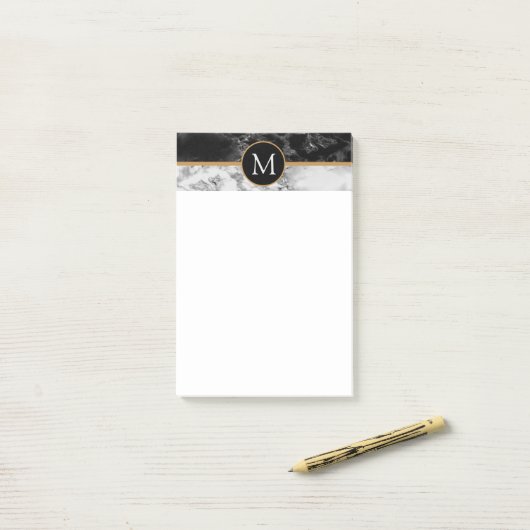 Personaliseer uw brief Sticky Notes Marble Stone (Op bureau)