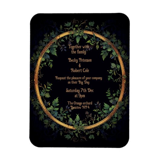 Personaliseer uw bruiloft uitnodiging magneet (Verticaal)