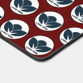 Personaliseer uw bureau: Dark Red Custom Logo Bureaumat (Hoek)