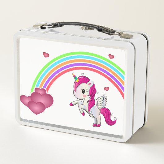 Personaliseer uw eigen Cute Baby Unicorn & Rainbow (Achterkant)