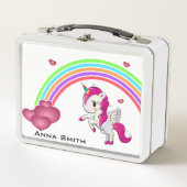 Personaliseer uw eigen Cute Baby Unicorn & Rainbow (Voorkant)