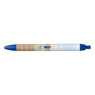 Personaliseer uw fotopen met aangepaste tekst blauwe inkt pen
