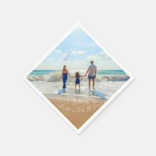 Personaliseer uw fotoservetten met aangepaste teks servet