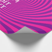 Personaliseer uw 'Keep Calm'-Gezegde op roze werve Cadeaupapier (Hoek)