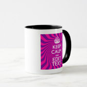Personaliseer uw 'Keep Calm'-Gezegde op roze werve Mok (Voorkant rechts)