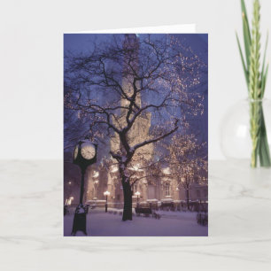 Personaliseer uw Kerstmis in Central Park Feestdagen Kaart