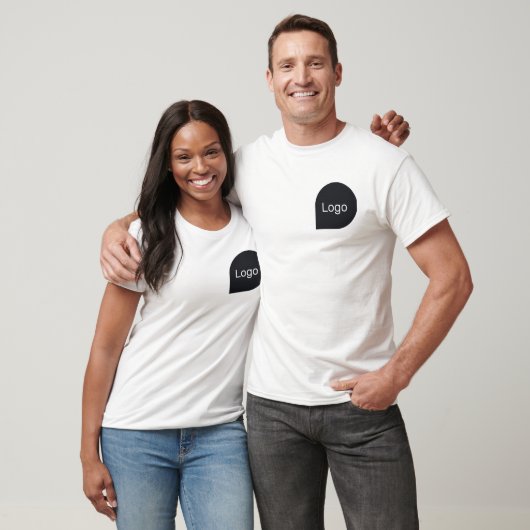 Personaliseer uw Logo in een eenvoudige vorm T-shirt (Unisex)