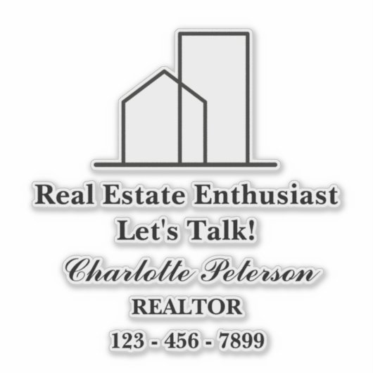 Personaliseer uw makelaar vastgoedlaptop sticker (Voorkant)