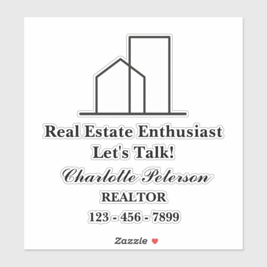 Personaliseer uw makelaar vastgoedlaptop sticker (Vel)