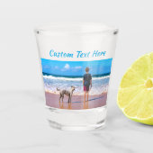 Personaliseer uw Photo Shot Glass aangepaste tekst Shot Glas (Voorkant)