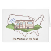 Personaliseer uw roadtrip notitie Kaart (Voorkant Horizontaal)