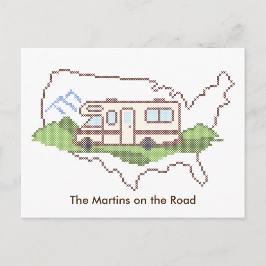 Personaliseer uw roadtrip USA Briefkaart (Voorkant)