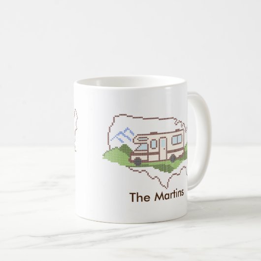 Personaliseer uw roadtrip USA Coffee Mok (Voorkant rechts)