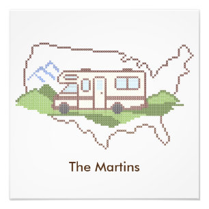 Personaliseer uw roadtrip USA Poster