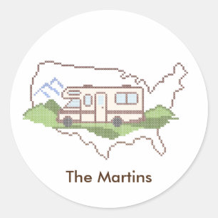 Personaliseer uw roadtrip USA Stickers