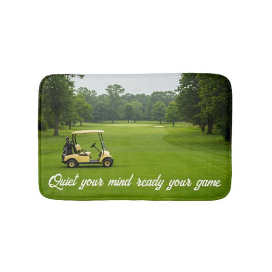 Personaliseer uw stille geest Golf ontwerp Badmat (Voorkant)