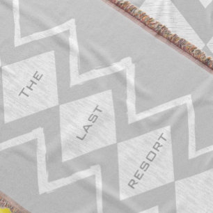 Personaliseer uw strand House Grey Zig Zag Diamond Deken