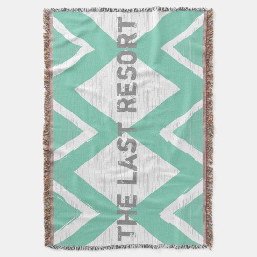 Personaliseer uw strandhuis Mint Simple Modern Deken (Voorkant Verticaal)