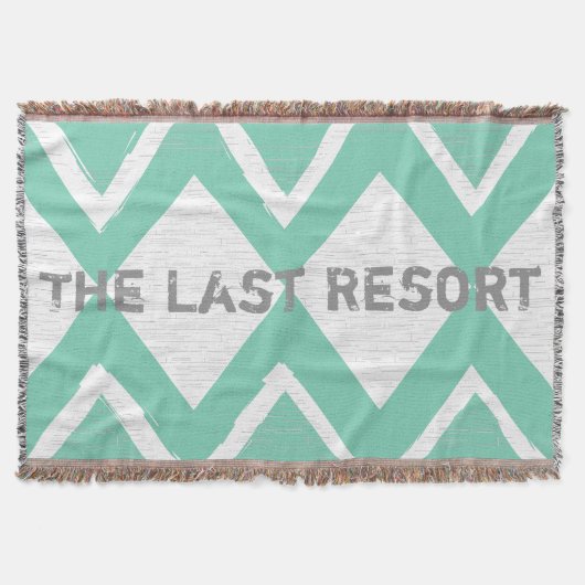 Personaliseer uw strandhuis Mint Simple Modern Deken (Voorkant)