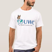 Personaliseer UWC-vlinder voor- en achterzijde T-shirt (Voorkant)