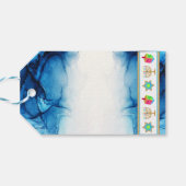 Personaliseer Vakantiegeld HAPPY HANUKKAH Gift Lab Cadeaulabel (Achterkant Horizontaal)