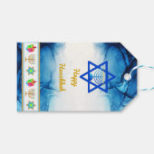 Personaliseer Vakantiegeld HAPPY HANUKKAH Gift Lab Cadeaulabel (Voorkant (Horizontaal))