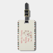 Personaliseer, van Groep, de Gelukkig Dag van de V Bagagelabel (Voorkant verticaal)