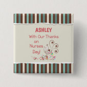 Personaliseer, van Groep, de Gelukkig Dag van de V Vierkante Button 5,1 Cm (Voorkant)