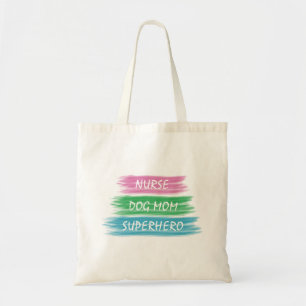 Personaliseer Verpleegkundige Hond Moeder SuperHer Tote Bag