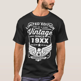 Personaliseer Vintage sinds 19XX Legendary Birthda T-shirt