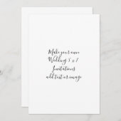 Personaliseer Voeg tekst Afbeelding Script Wedding Kaart (Voorkant / Achterkant)