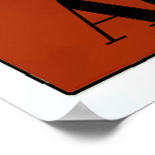 Personaliseer, voeg tekst toe, Mountain Snow Ski Poster (Hoek)