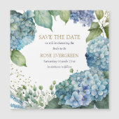 Personaliseer Vrijgezellenfeest Blue Hydrangea (Voorkant)