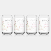 Personaliseer Vrijgezellenfeest jurk Dank u Blikvorm Glas (Voorkant)